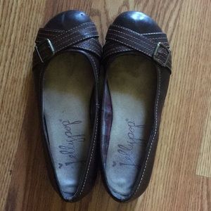 Brown jellypop flats